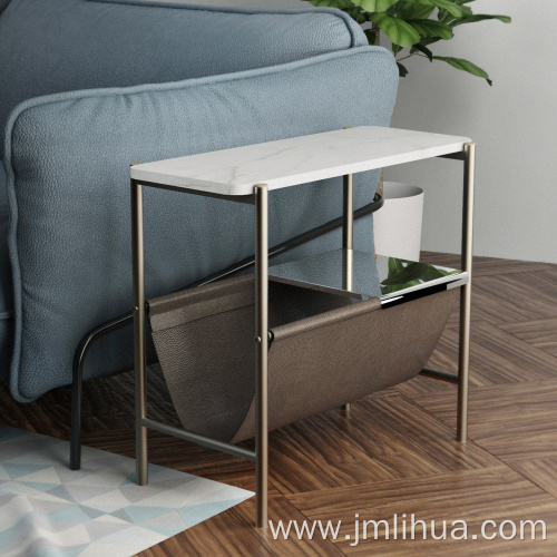 side table with double shelves